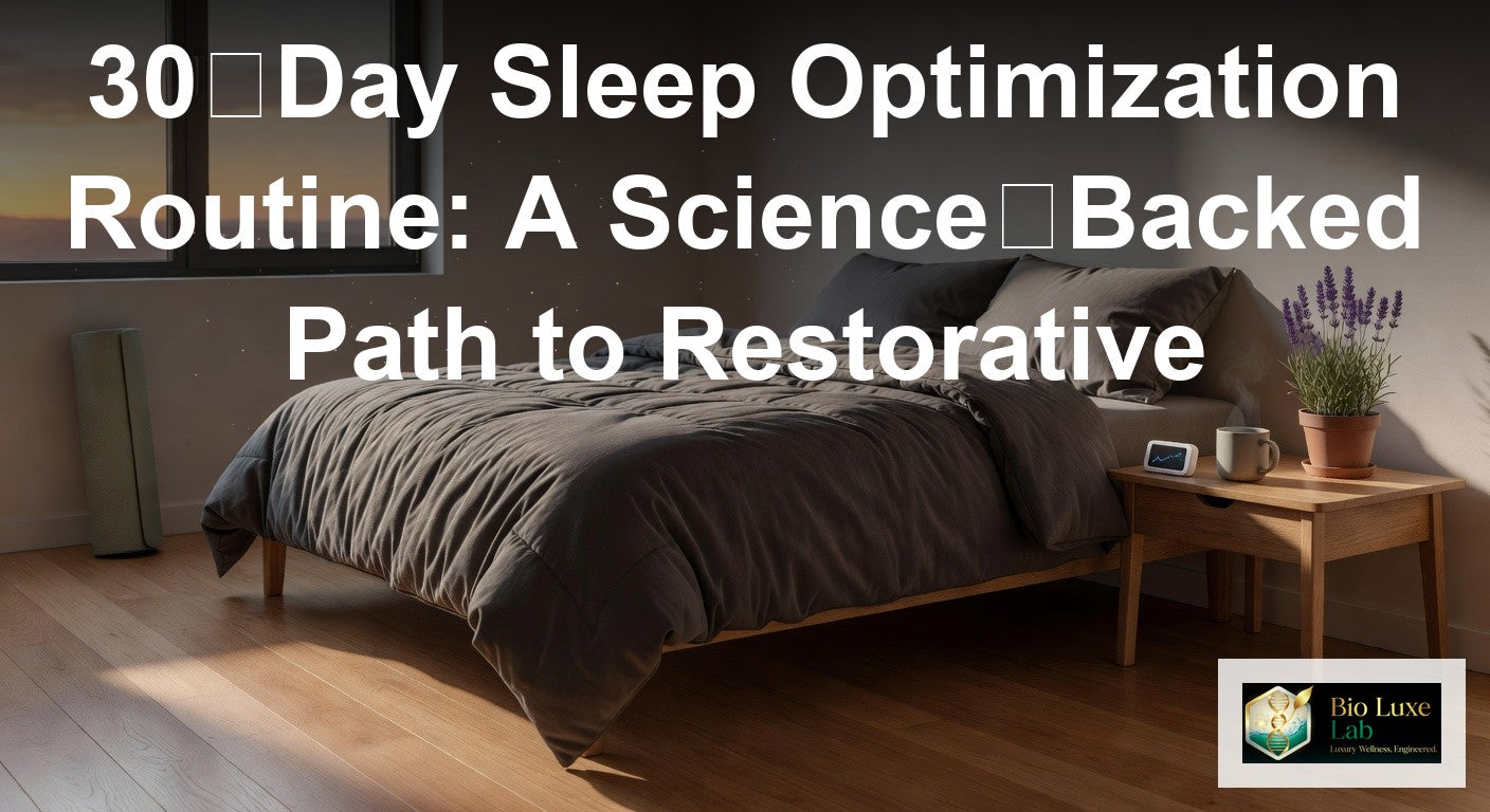 30‑Day Sleep Optimization Routine: A Science‑Backed Path to Restorative Nightly Recovery