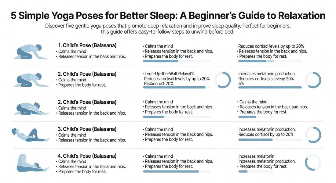 5 Simple Yoga Poses for Better Sleep: A Beginner's Guide to Relaxation