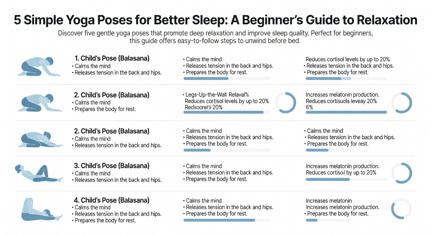 5 Simple Yoga Poses for Better Sleep: A Beginner's Guide to Relaxation