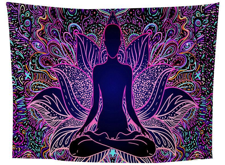 Create a Calm Mindset with This Minimalist Meditation Line Tapestry