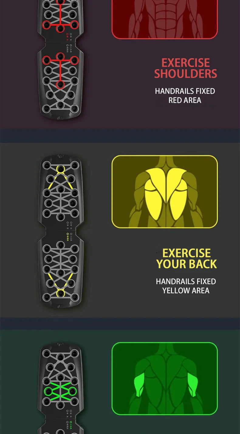 Precision Push-Up Board System – Multi-Angle Strength Training