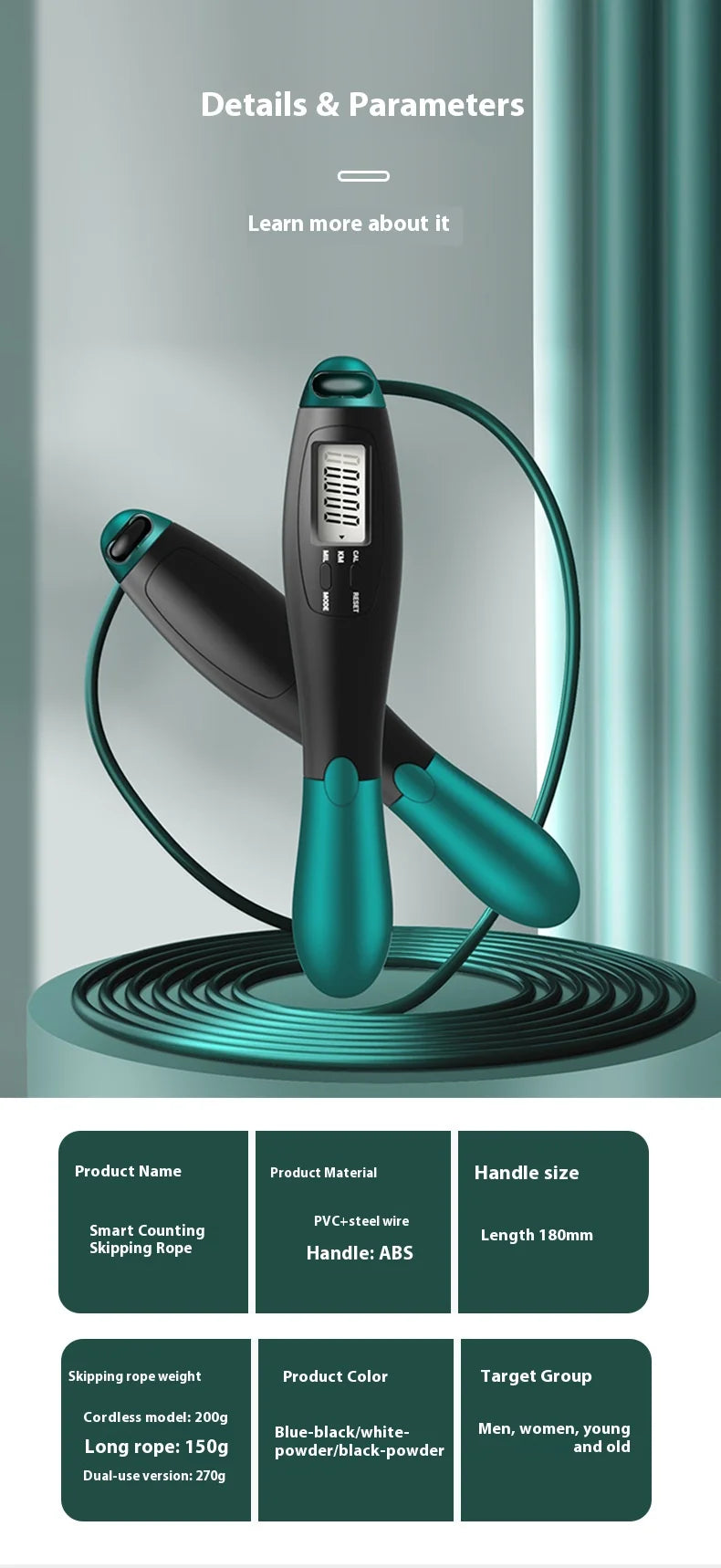 Smart Counting Jump Rope – Digital Fitness Companion