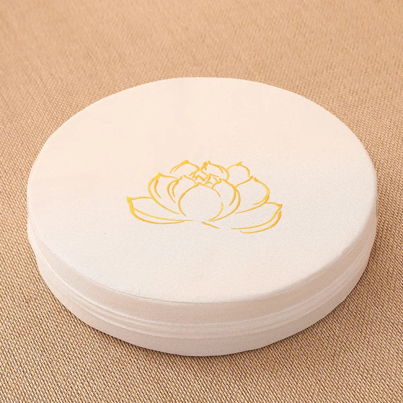 Round Linen Meditation Cushion
