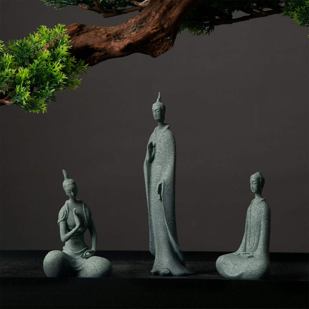 Natural Stone Meditating Buddha Sculpture