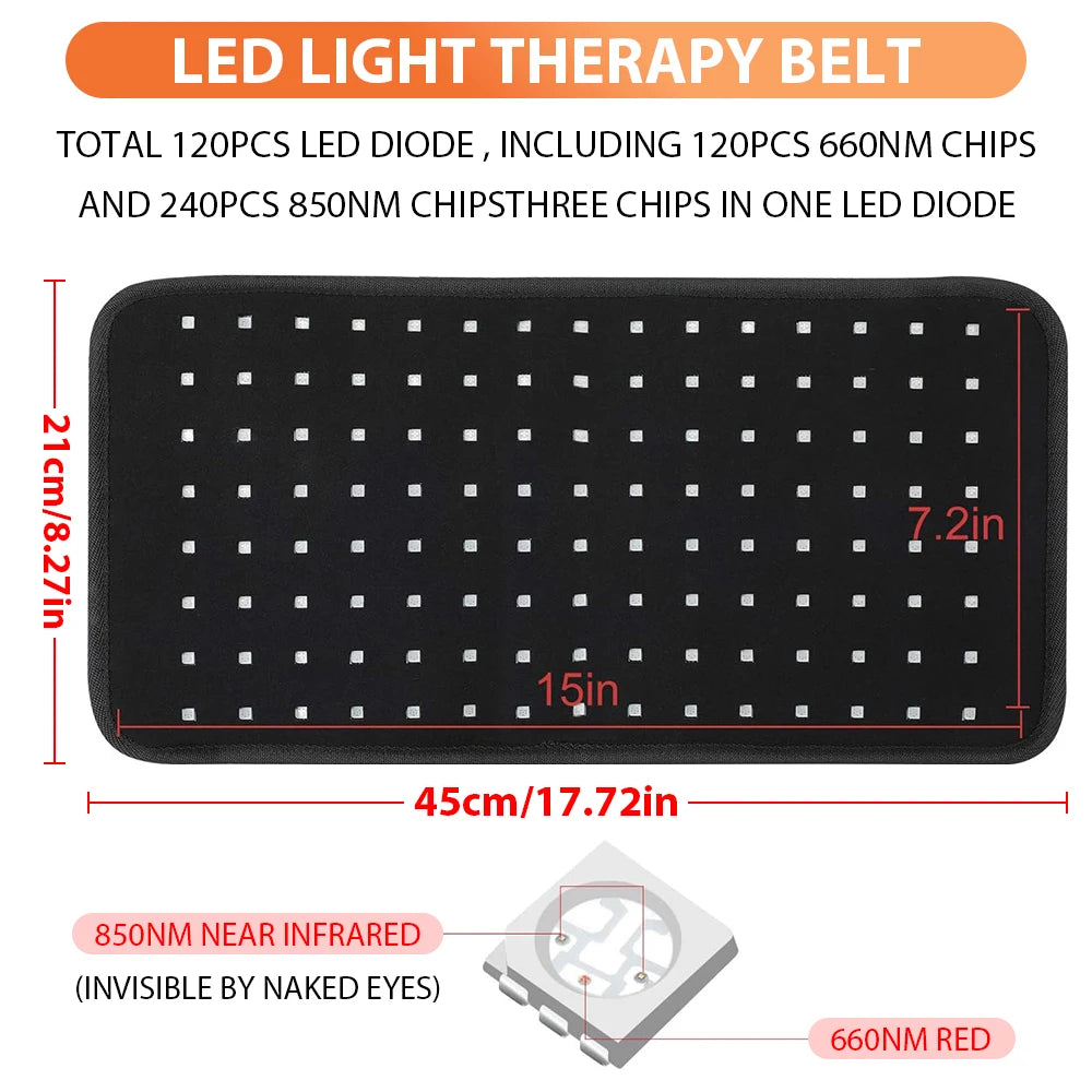 Dual-Wavelength Red & Near-Infrared Light Therapy Wrap