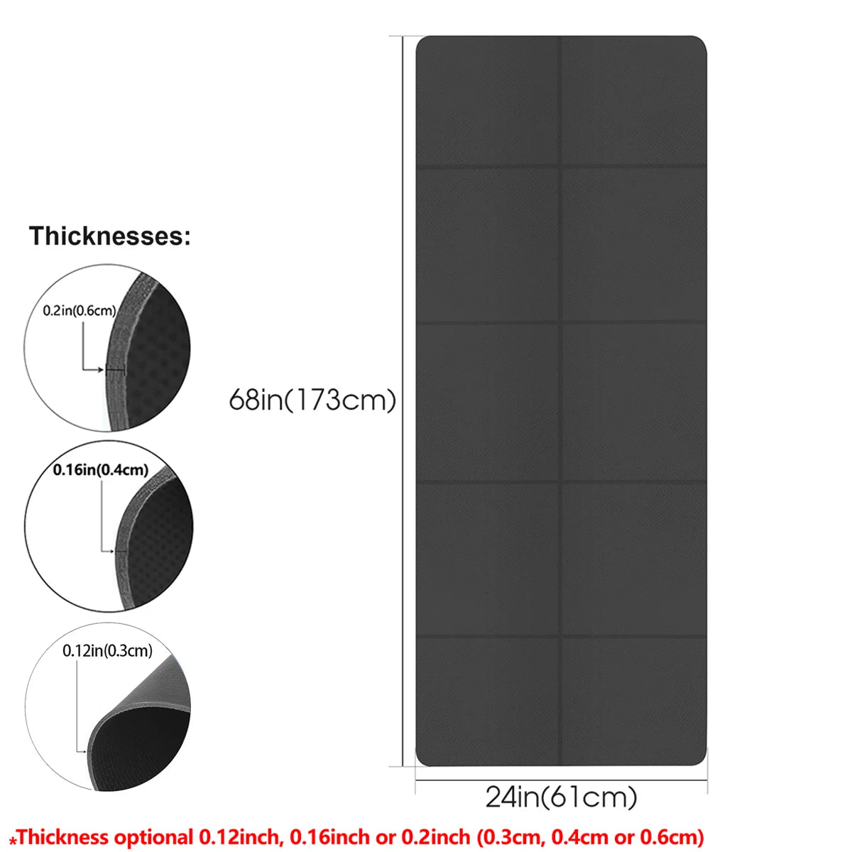 Foldable EVA Travel Yoga Mat