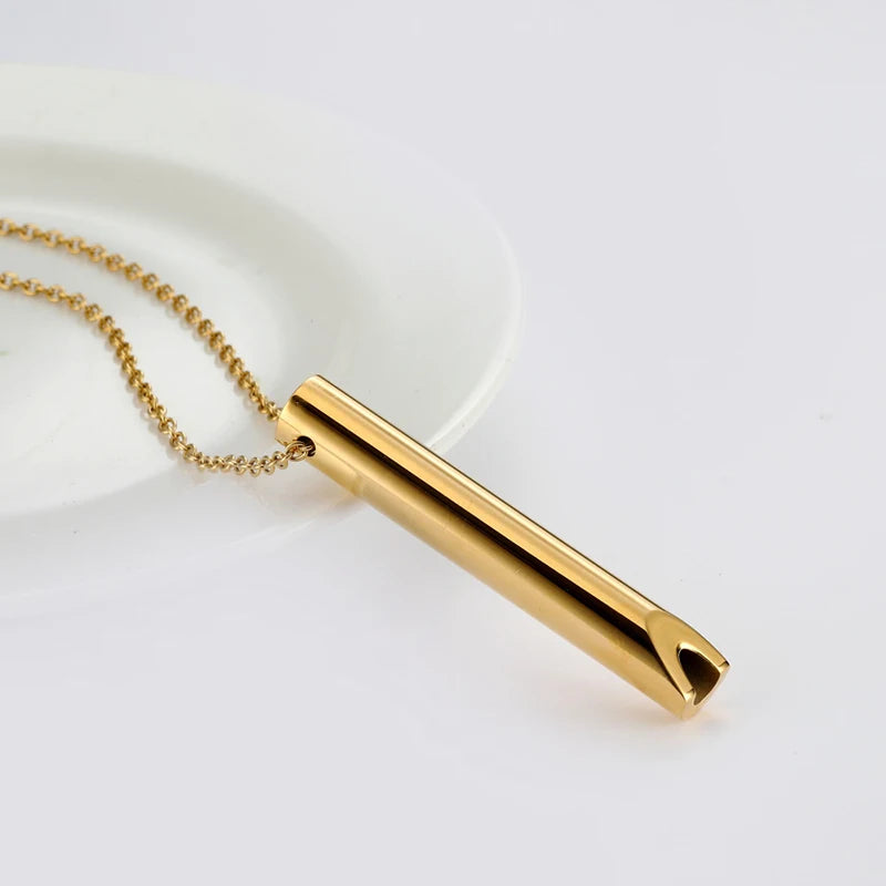 Stainless Steel Mindfulness Whistle Pendant
