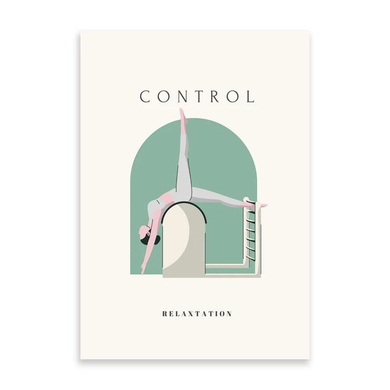 Minimalist Yoga Asana Line Art Canvas Print