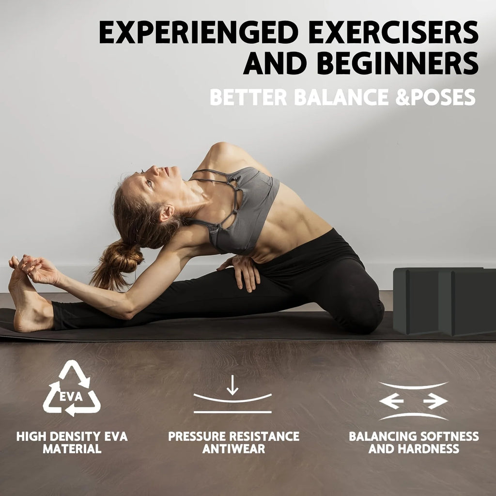 High-Density Foam Yoga Blocks – Set of Two