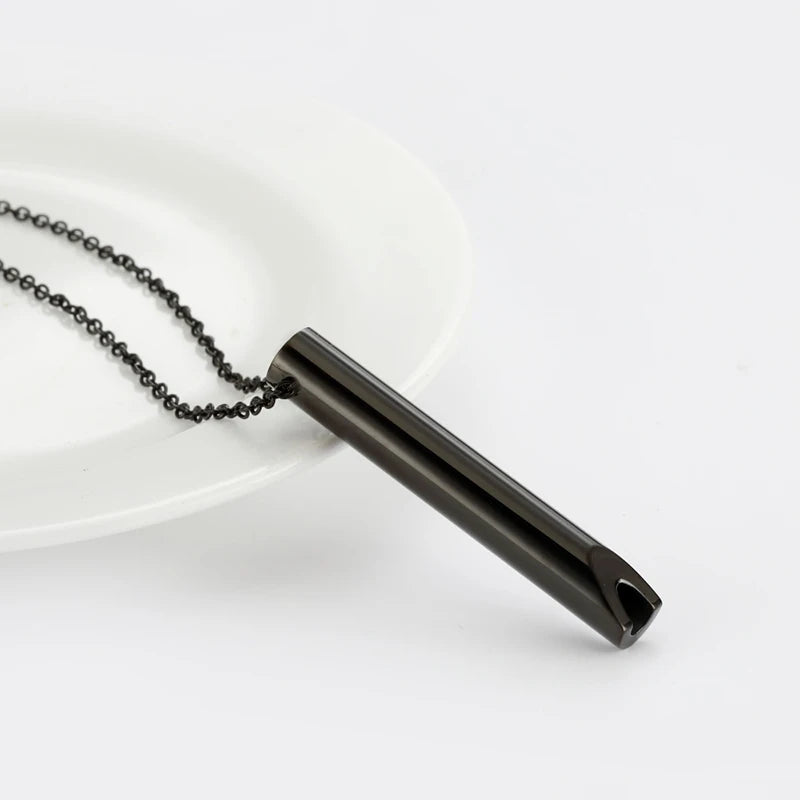 Stainless Steel Mindfulness Whistle Pendant