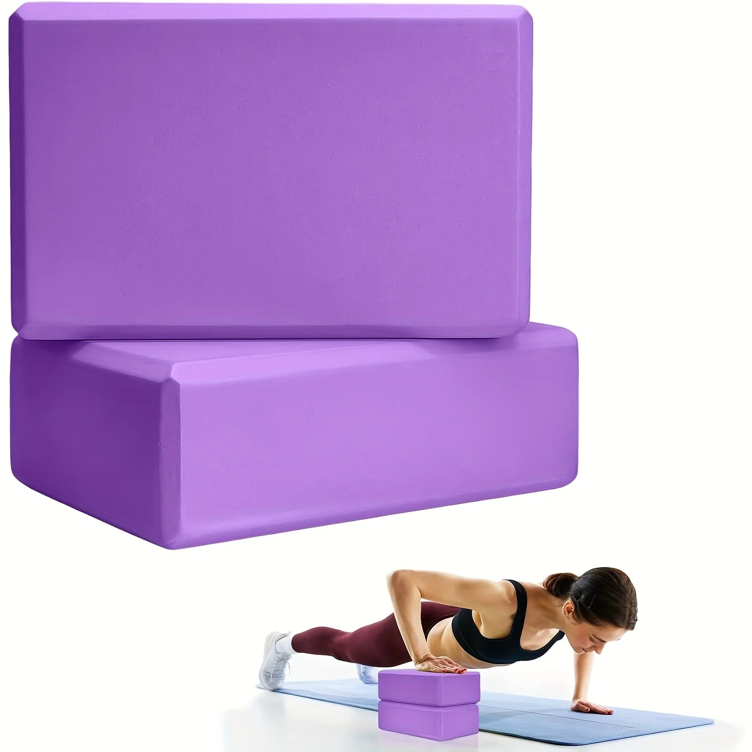 High-Density Foam Yoga Blocks – Set of Two
