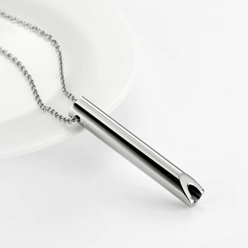 Stainless Steel Mindfulness Whistle Pendant