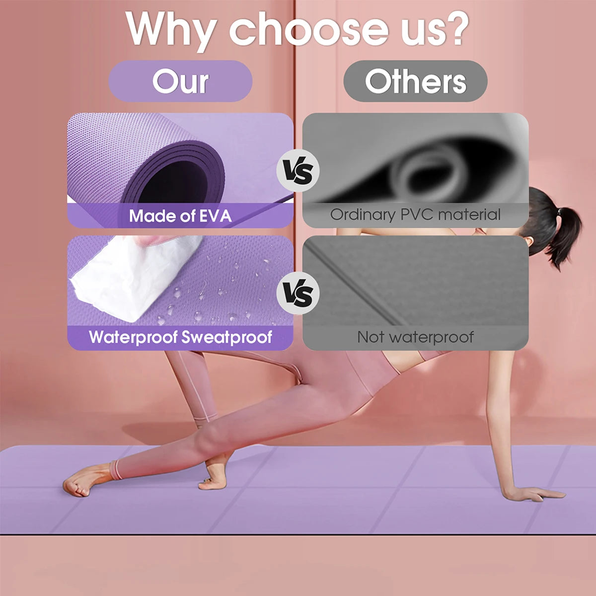 Foldable EVA Travel Yoga Mat