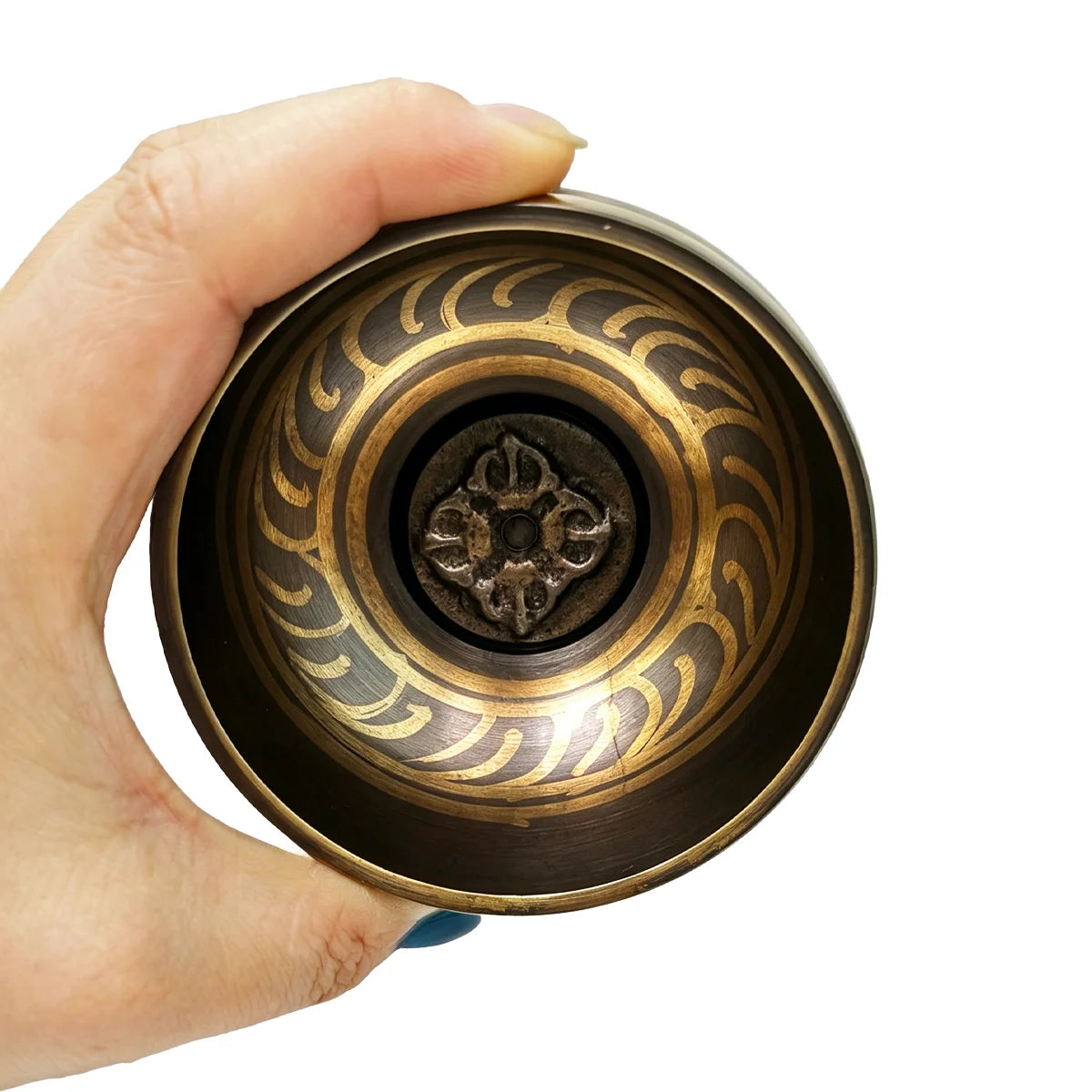 Handcrafted Bronze Lotus Singing Bowl Set