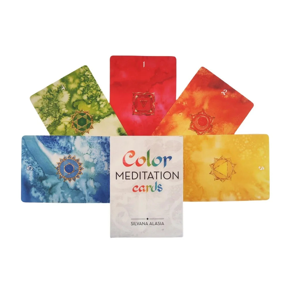 Monochrome Watercolour Meditation Cards – Set of 36