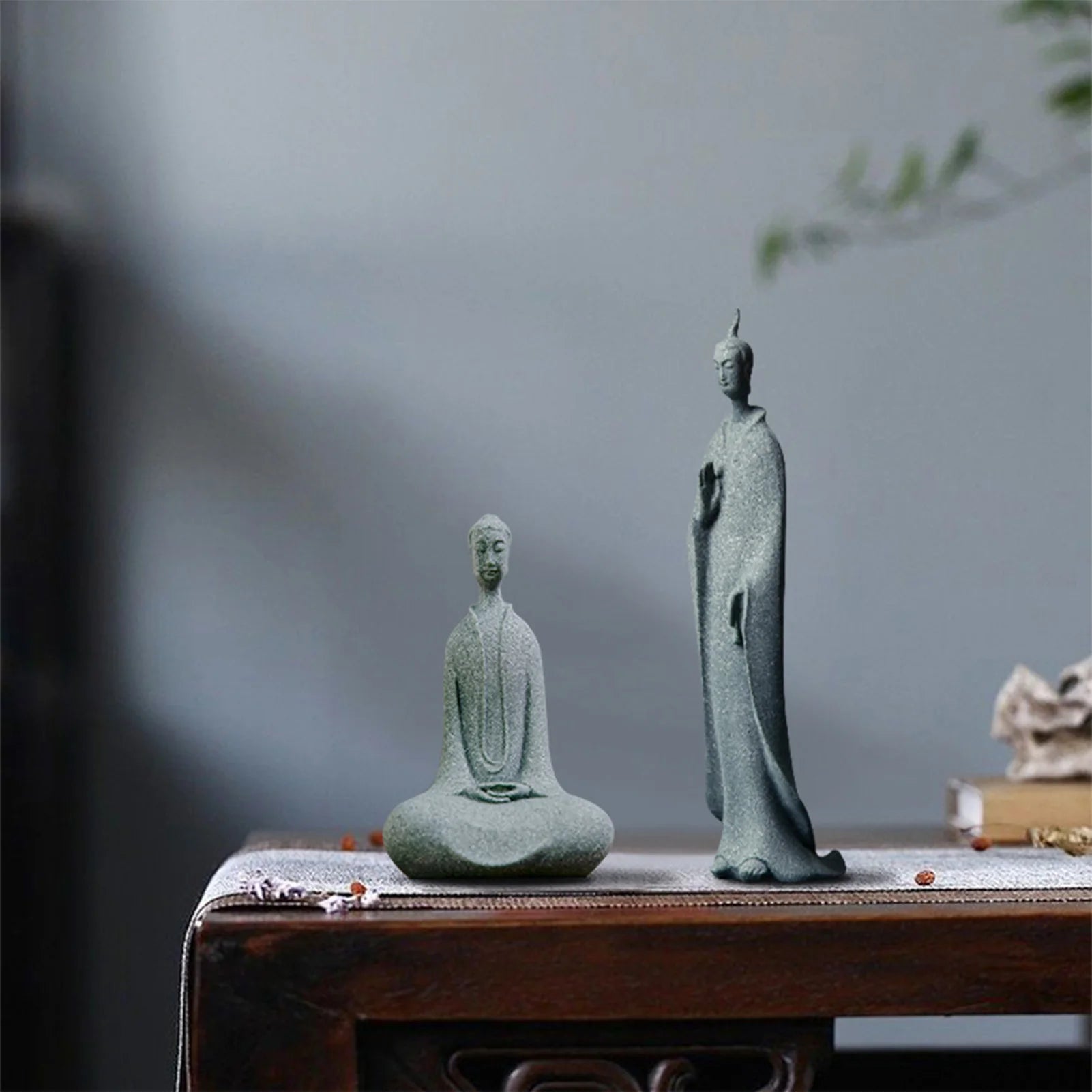Natural Stone Meditating Buddha Sculpture
