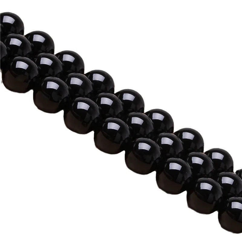 Handmade Black Obsidian Beaded Bracelet