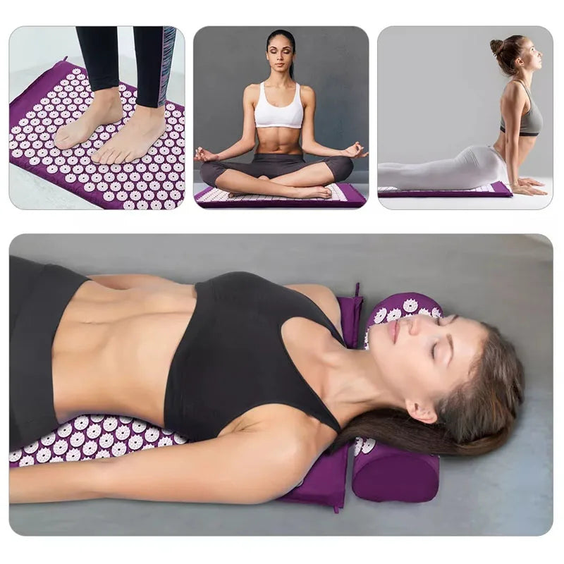Compact Suede Acupressure Mat & Pillow