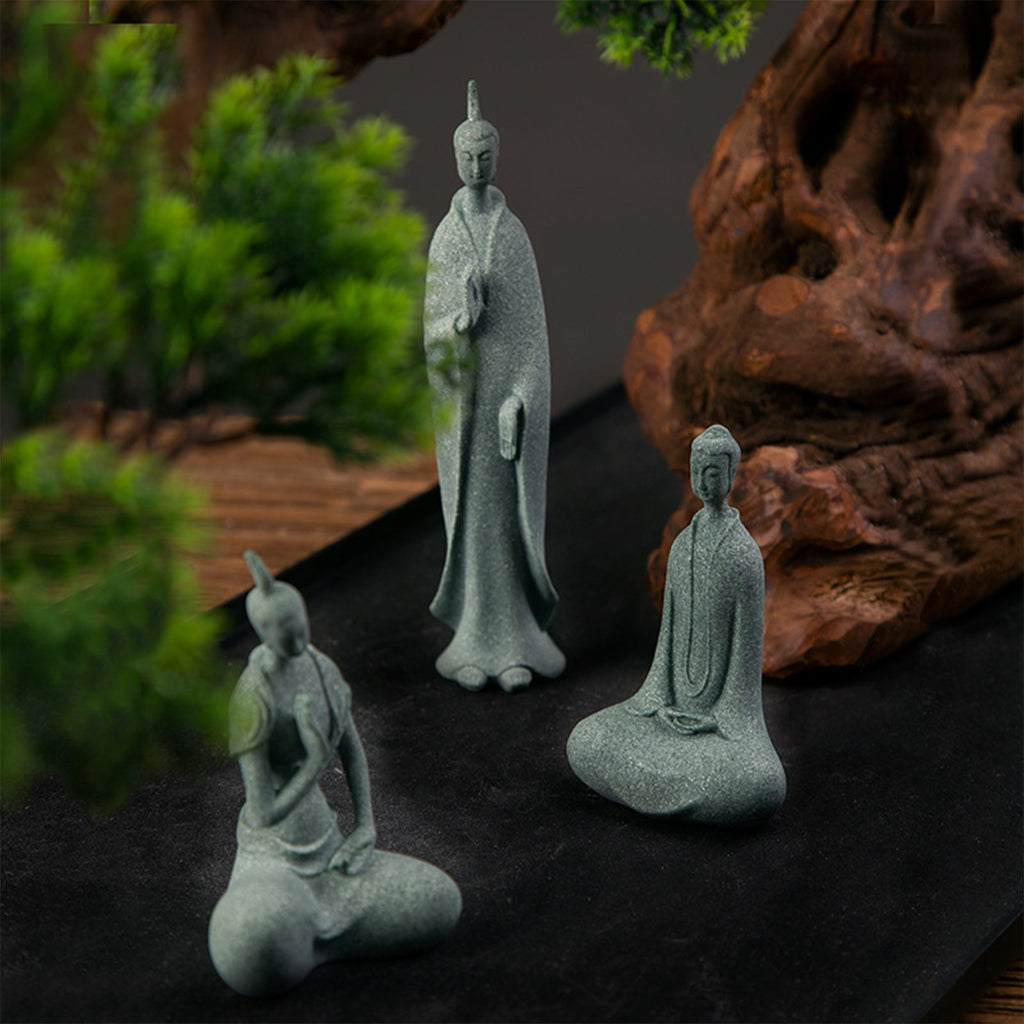 Natural Stone Meditating Buddha Sculpture