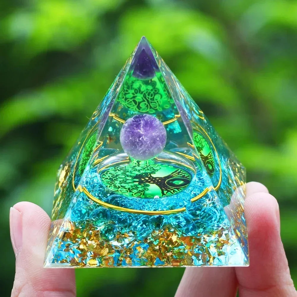 Crystal Pyramid for Meditation & Mindful Décor