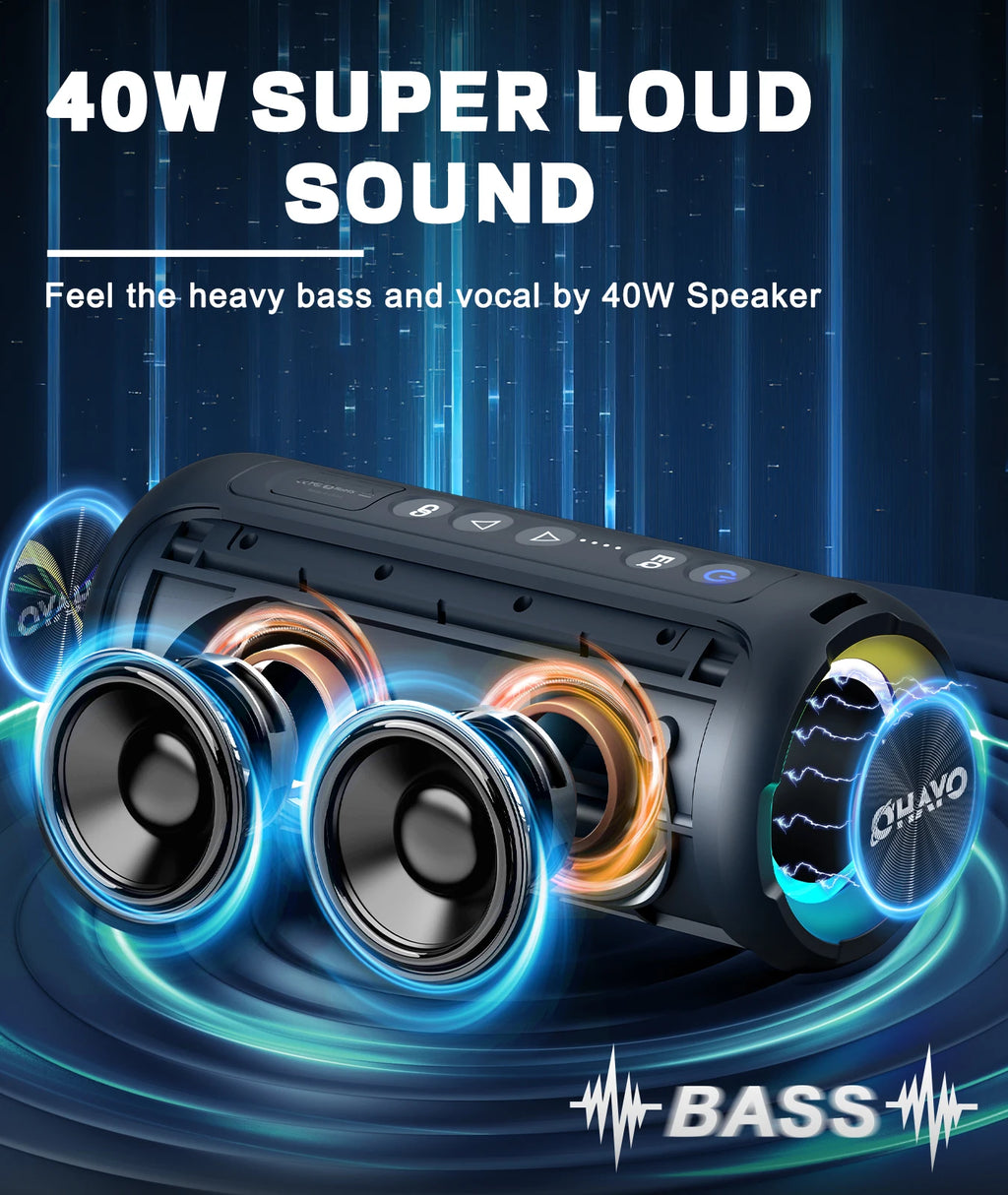X8 Pro: Premium Portable Bluetooth Speaker 40W