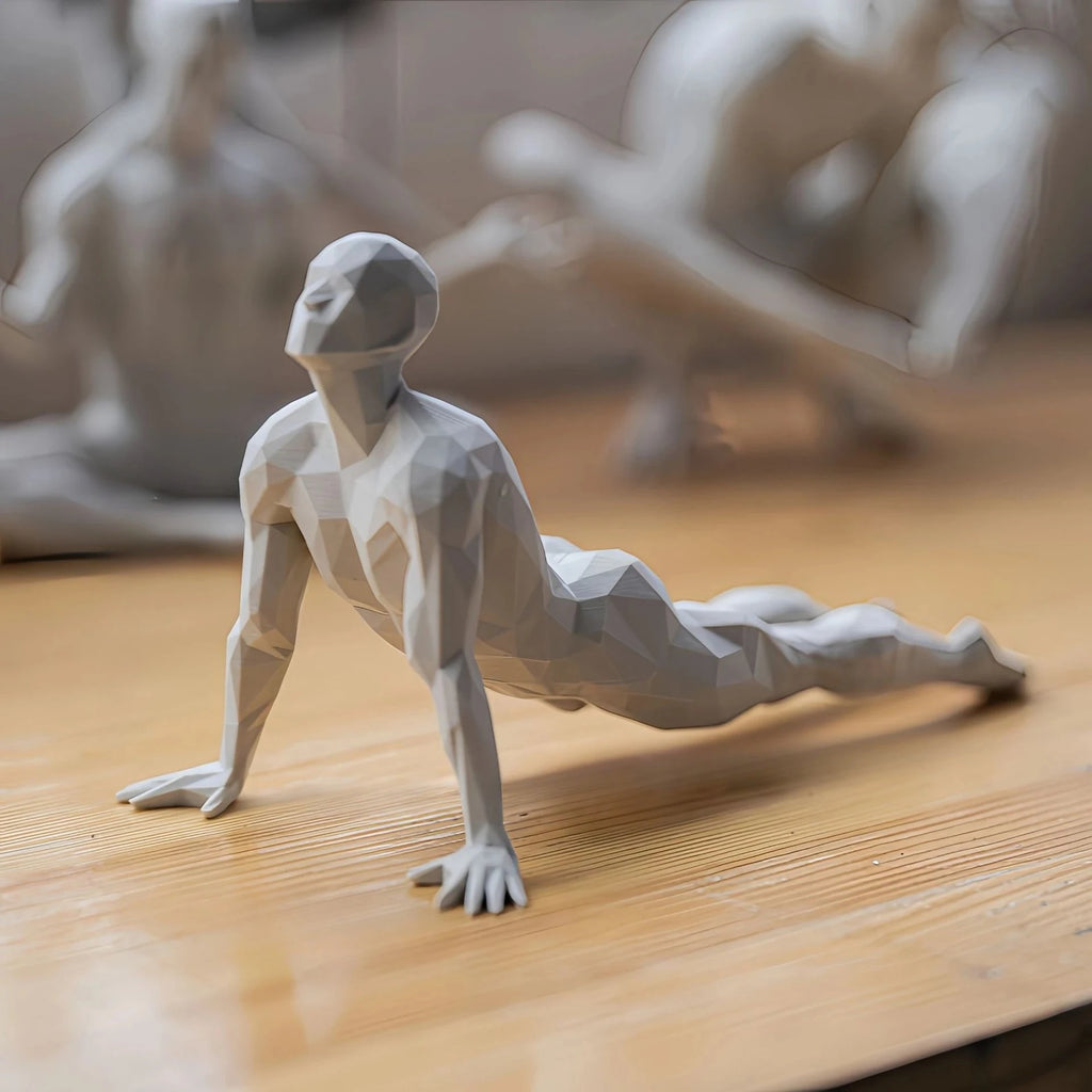 Minimalist Yoga Figurine — 3D-Printed Contemplative Accent