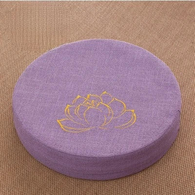 Round Linen Meditation Cushion