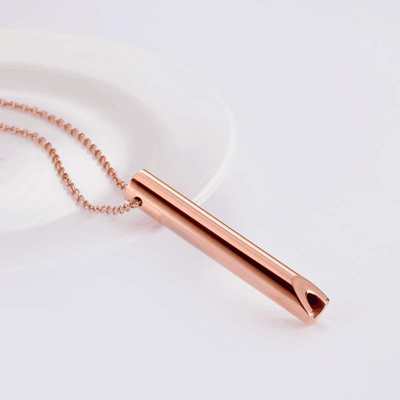 Stainless Steel Mindfulness Whistle Pendant