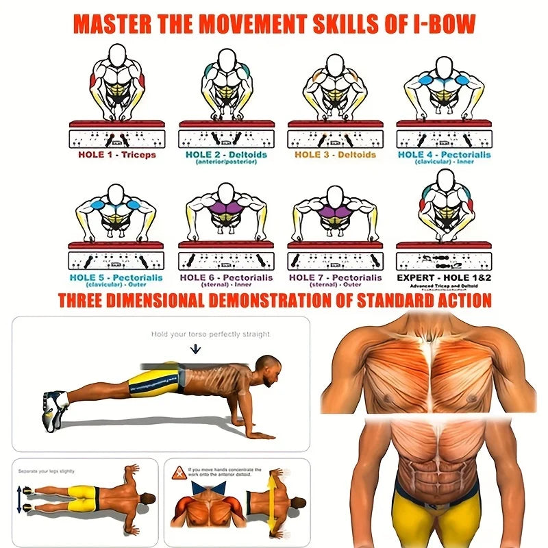 Precision Push-Up Board System – Multi-Angle Strength Training