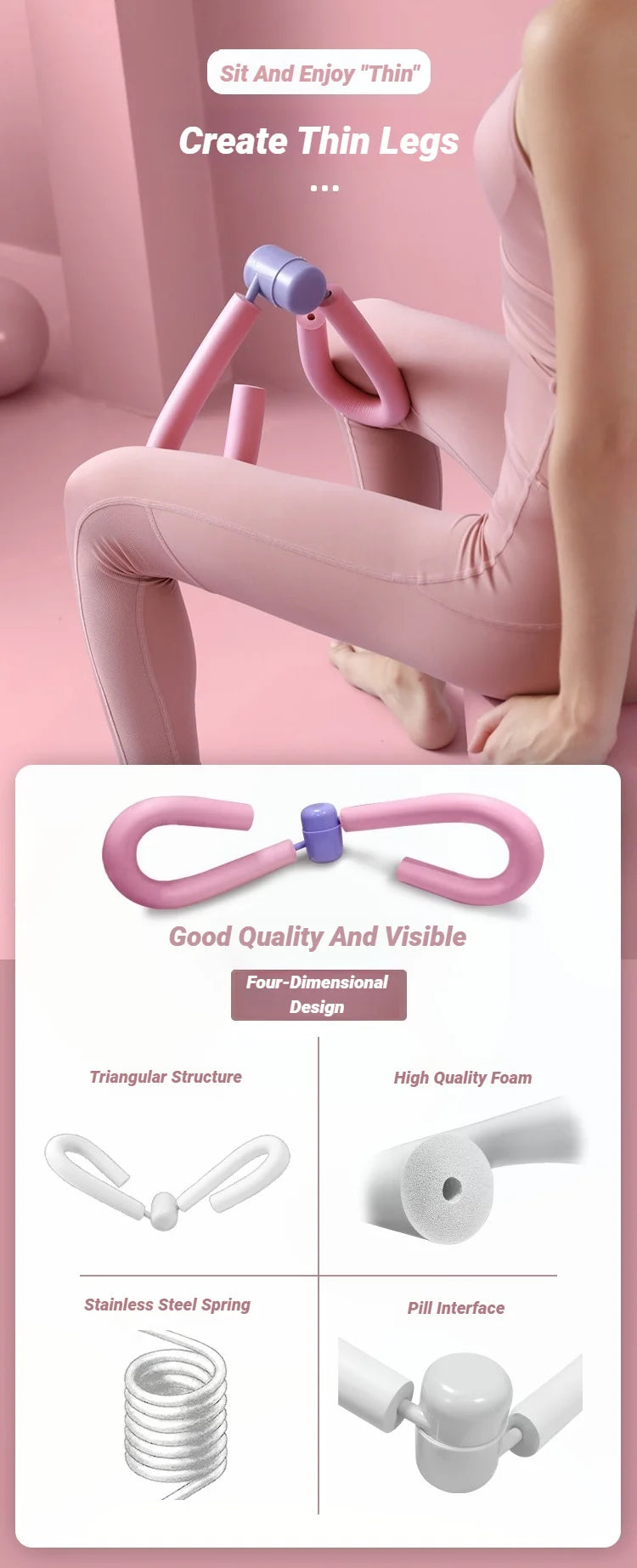 Contoured Foam Resistance Thigh Trainer
