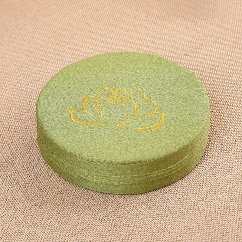 Round Linen Meditation Cushion