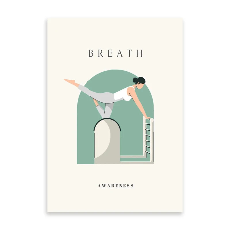 Minimalist Yoga Asana Line Art Canvas Print
