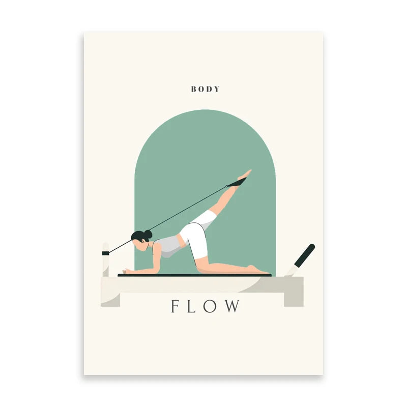 Minimalist Yoga Asana Line Art Canvas Print