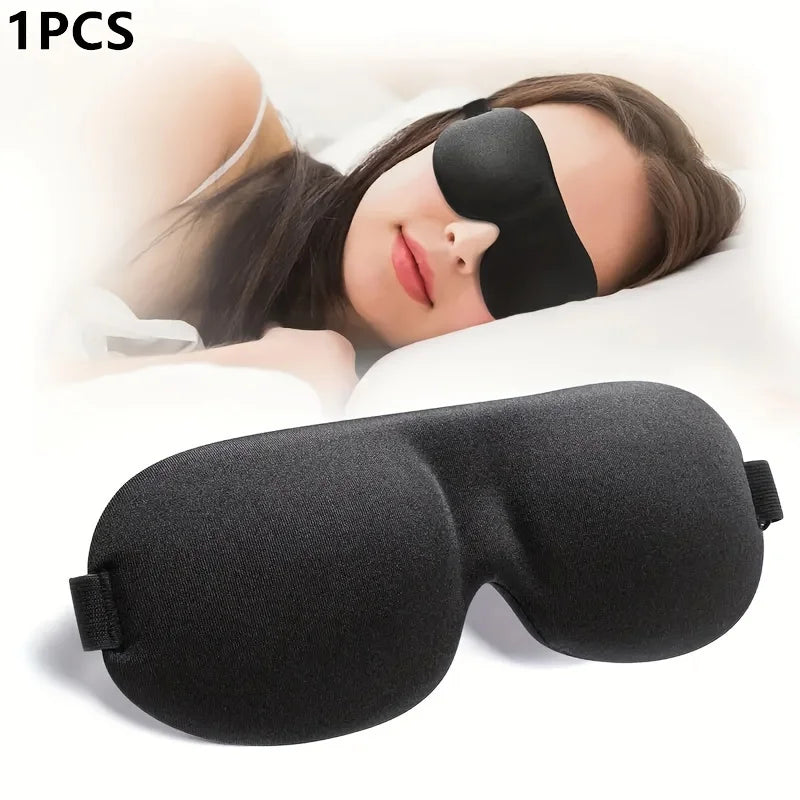 3D Contoured Light-Blocking Sleep Mask