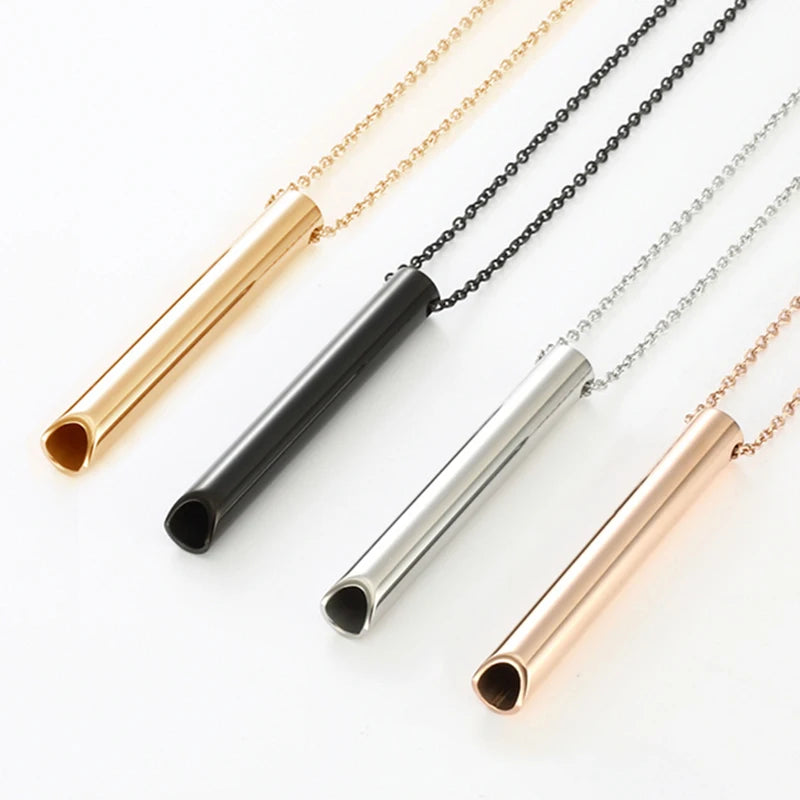 Stainless Steel Mindfulness Whistle Pendant