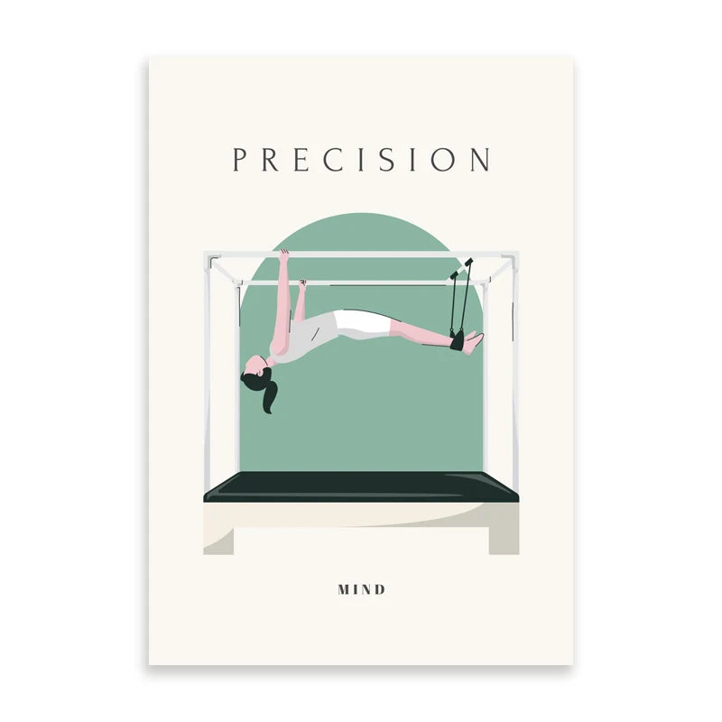Minimalist Yoga Asana Line Art Canvas Print