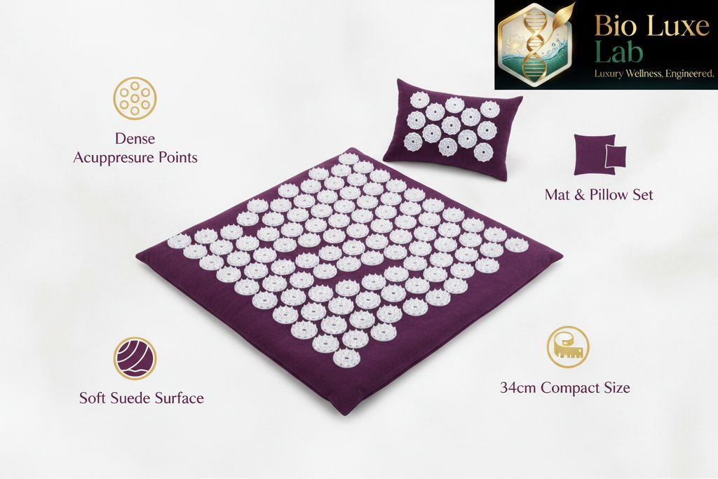 Compact Suede Acupressure Mat Infographic